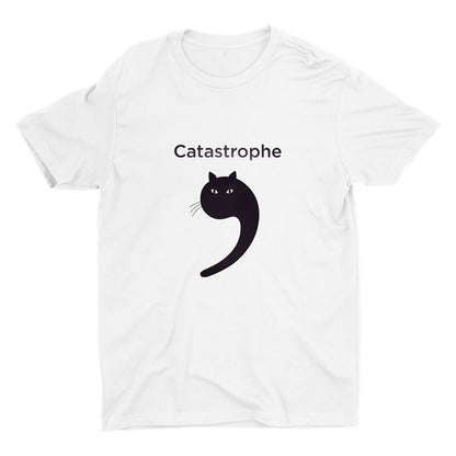 Catastrophe Funny Cat Cotton Tee