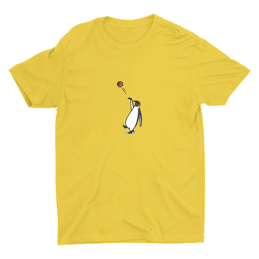 A penguin throwing a basketball Cotton Tee