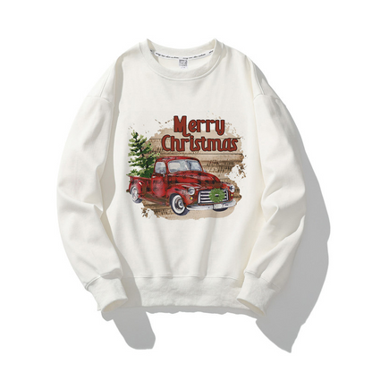 Hello Christmas O-Neck White Sweater F