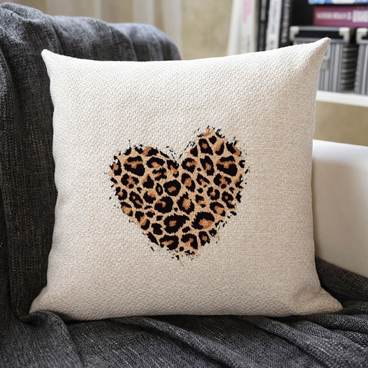 Love Heart Linen Pillowcase
