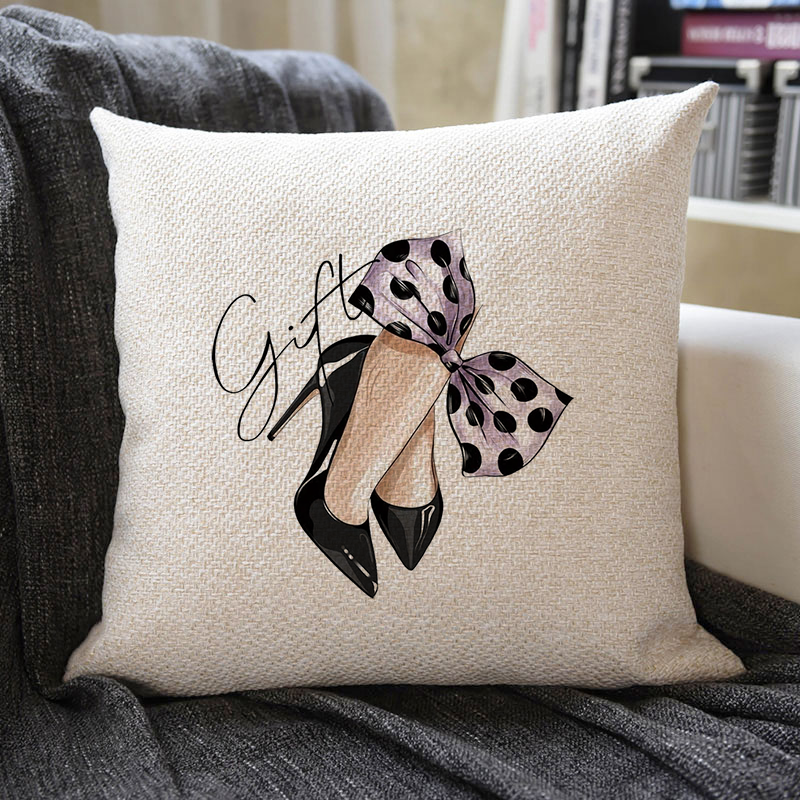 Elegant Highheels Linen Pillowcase