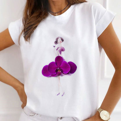 Style F: Flower Fairy White T-Shirt