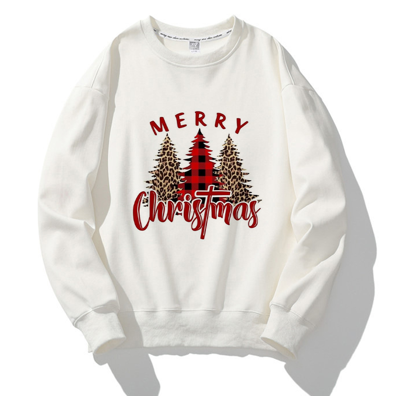 Merry Christmas O-Neck White Sweater O