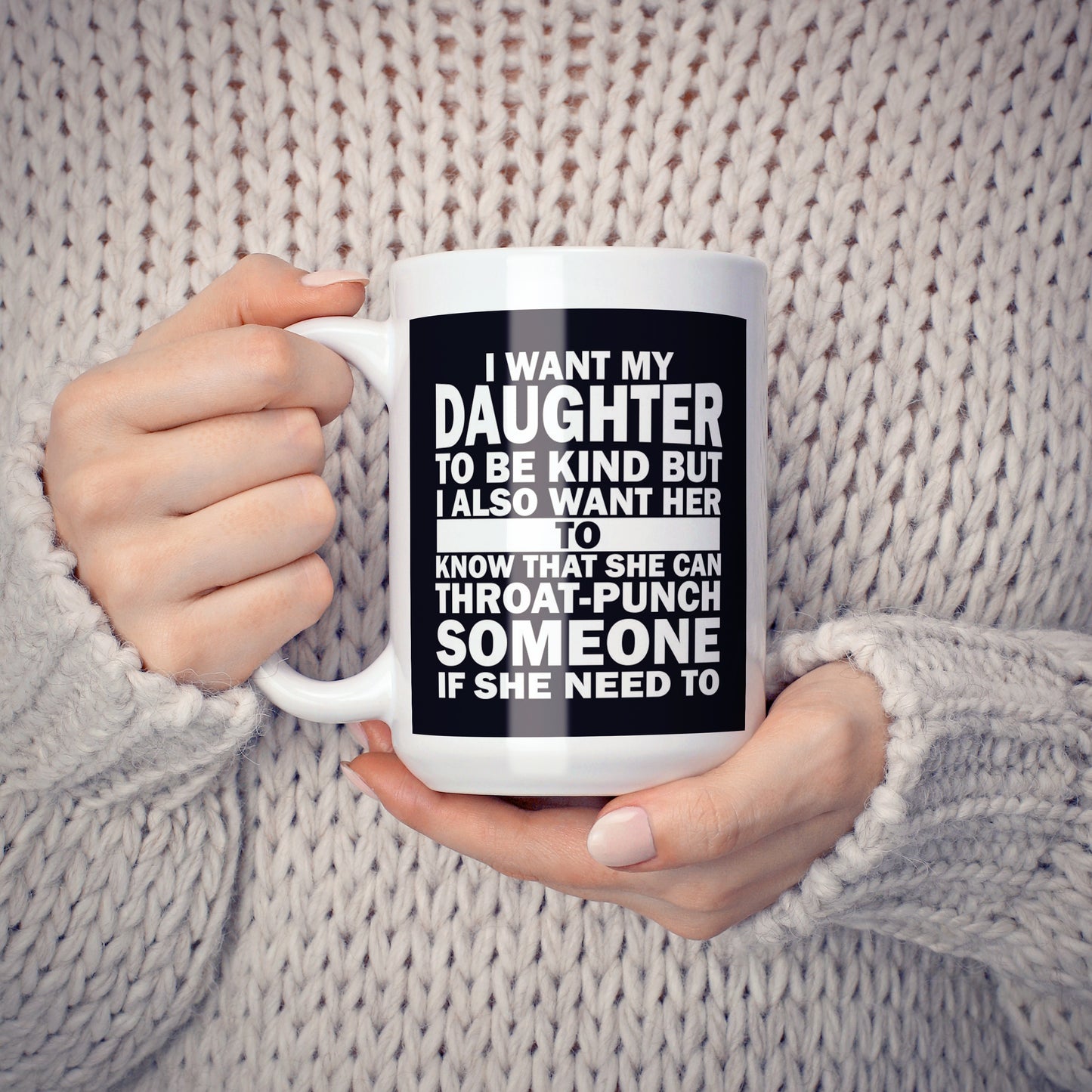 To My Daughter Customized Coffee Mug