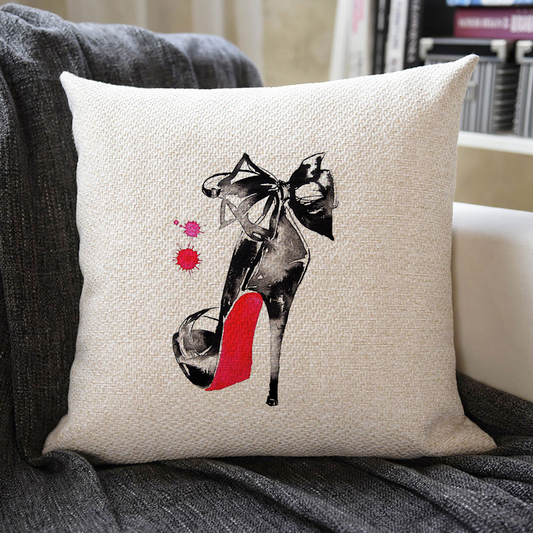 Elegant Highheels Linen Pillowcase