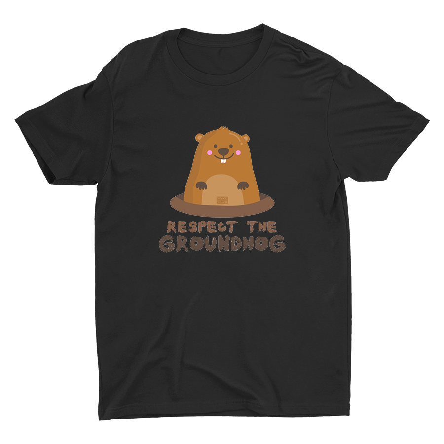Respect The Groundhog Printed T-shirt