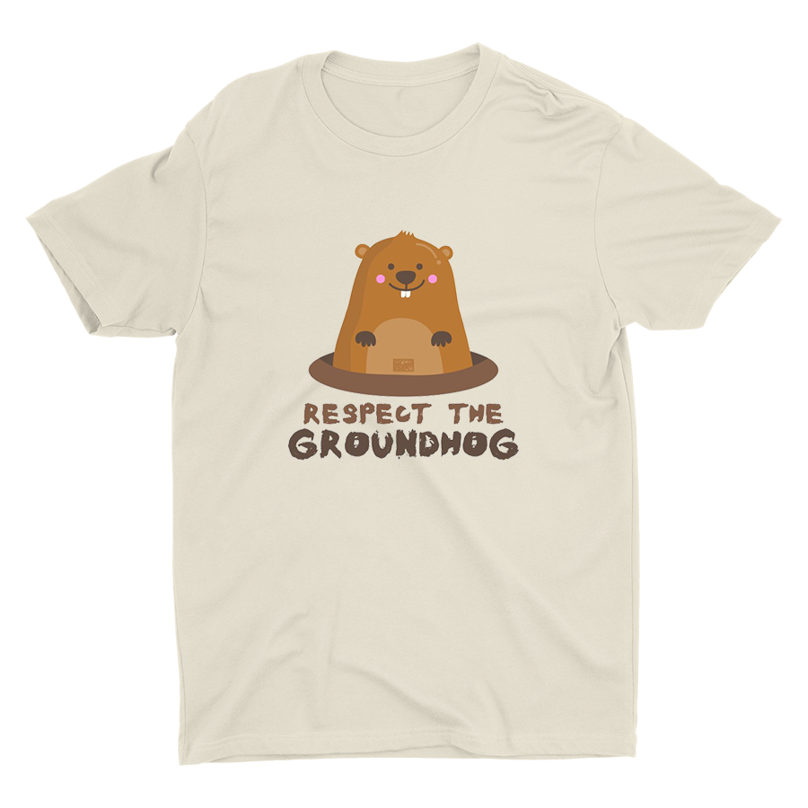 Respect The Groundhog Printed T-shirt