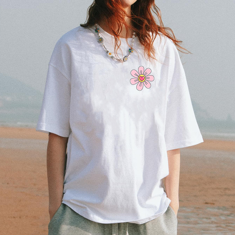 Cute Flower Cotton Tee