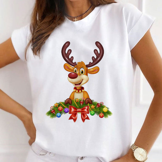 HAPPY NEW YEAR Christmas White T-Shirt Z