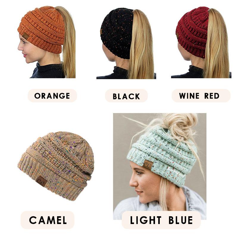 CC Dotted Ponytail Beanie New Style-Buy 1 Get 2 Free