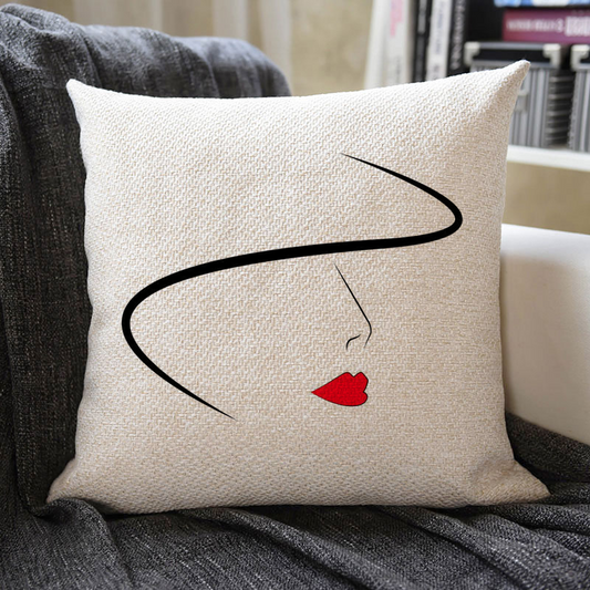 Lines Art Linen Pillowcase