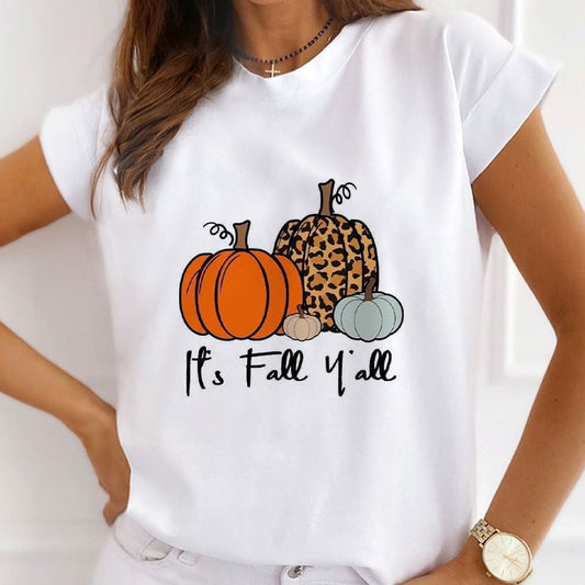 Happy Halloween Women White T-Shirt P