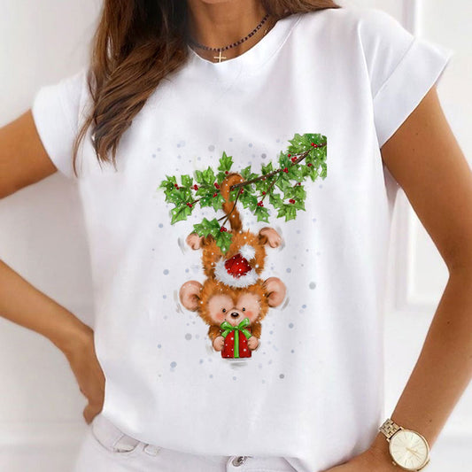 HAPPY NEW YEAR Christmas White T-Shirt D