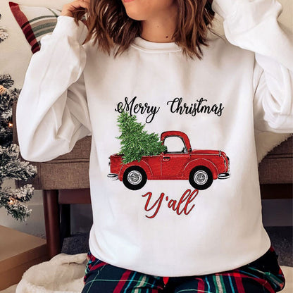 Merry Christmas O-Neck White Sweater U