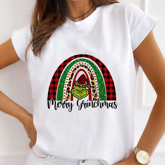 HAPPY 2021 Christmas Ladies White T-Shirt K