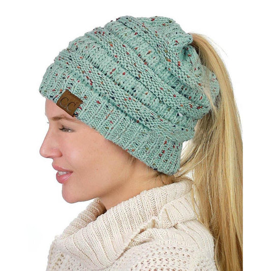 CC Point Yarn Messy Bun Beanie-Buy 1 Get 2 Free