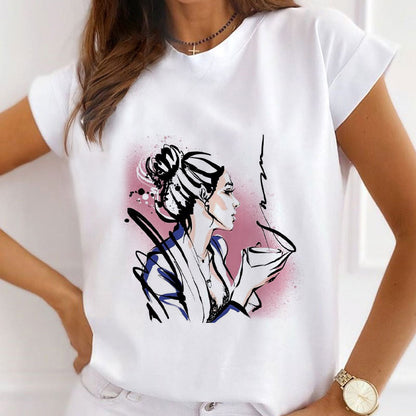 Style XXVIII:  Enjoy Life Women White T-Shirt