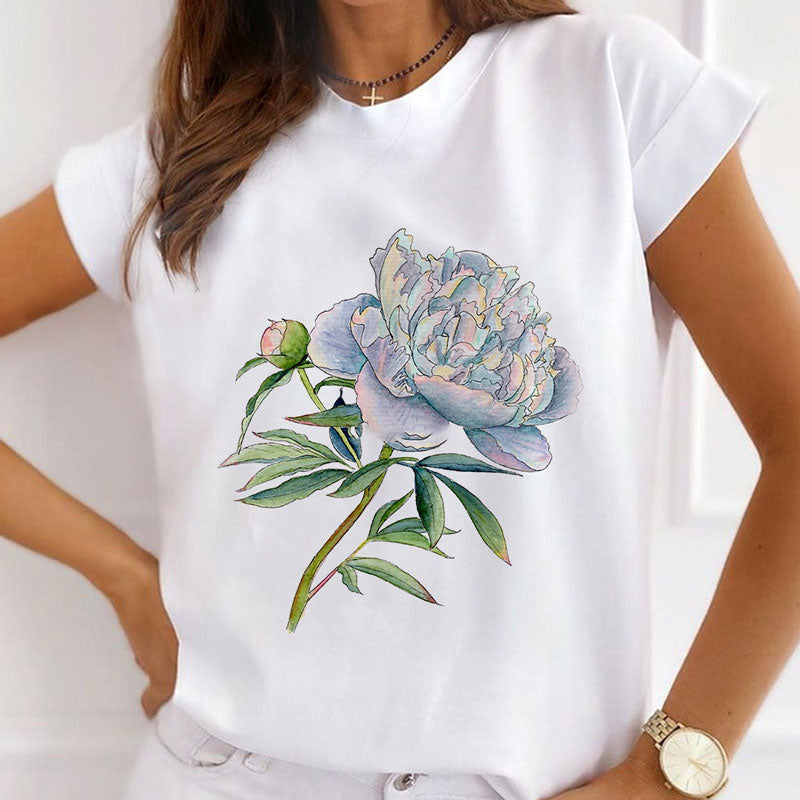 Style I :   Sunflower Femal White T-Shirt