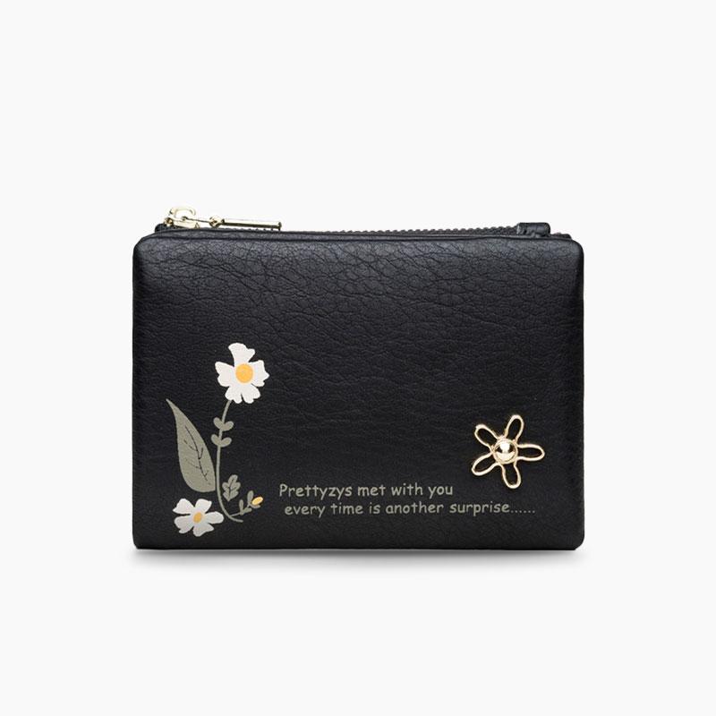 Fresh Floral Half-fold Wallet