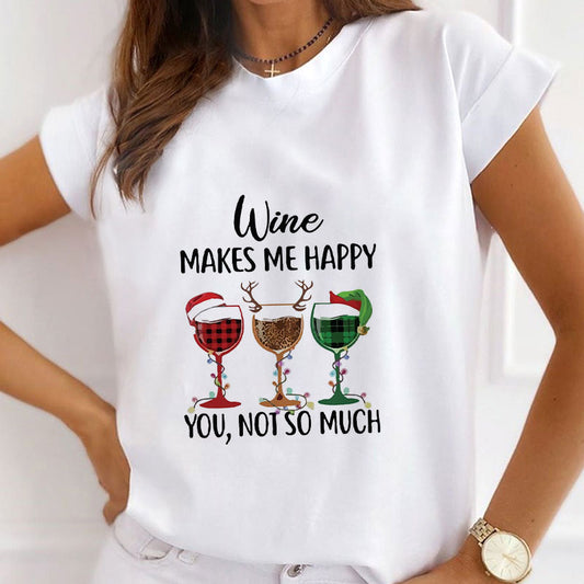 2021 Fashion Christmas White Shirt For Ladies P