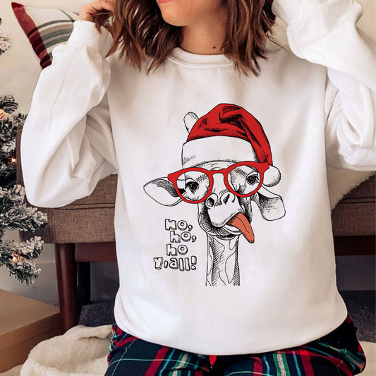 Merry Christmas O-Neck White Sweater V