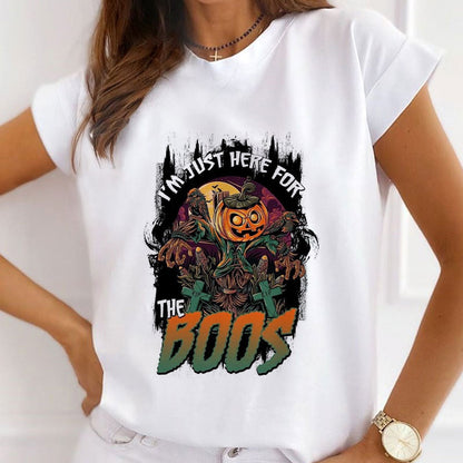 Happy Halloween Women White T-Shirt G