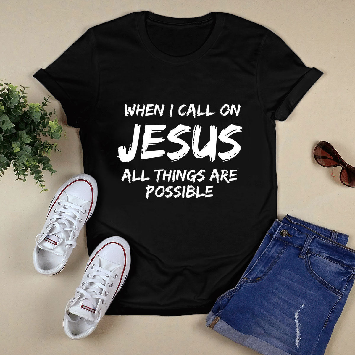 I Love Jesus Black T-Shirt N