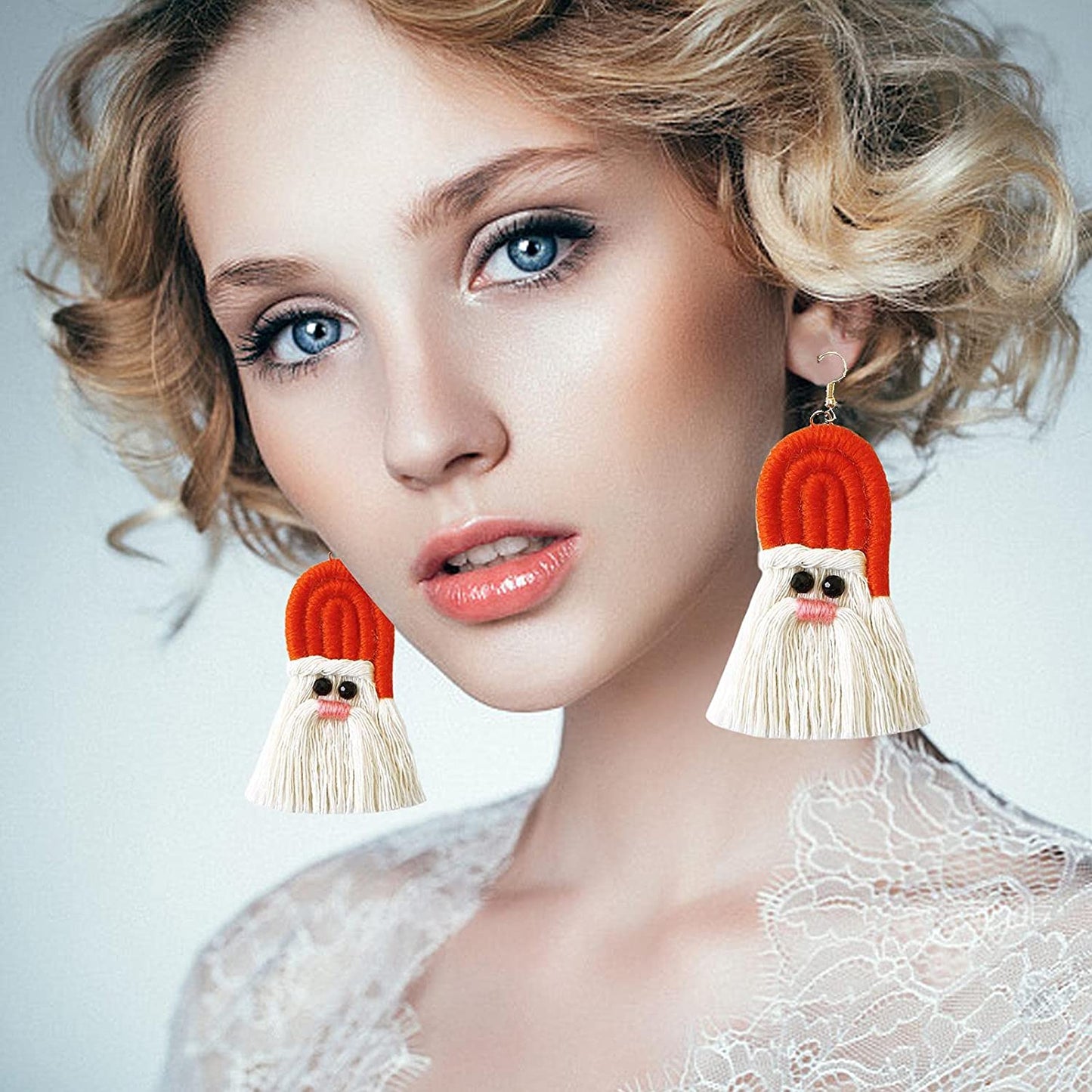 Santa Tassel Earrings 4Pair