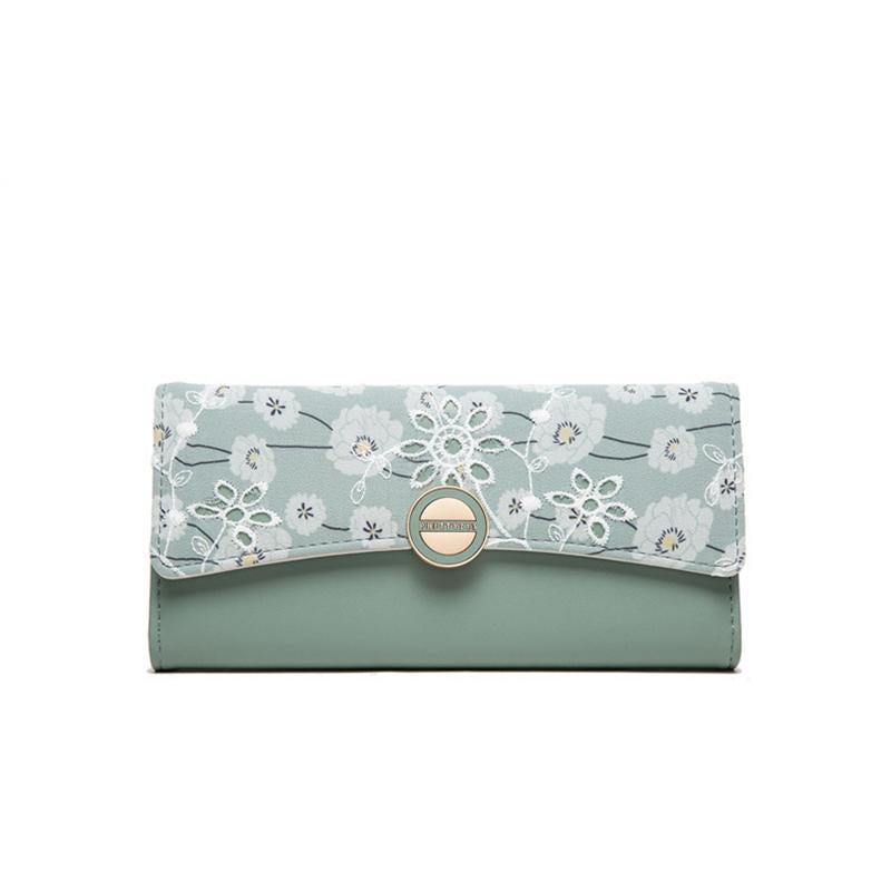 Extended Lace Flower Filp Cover Wallet