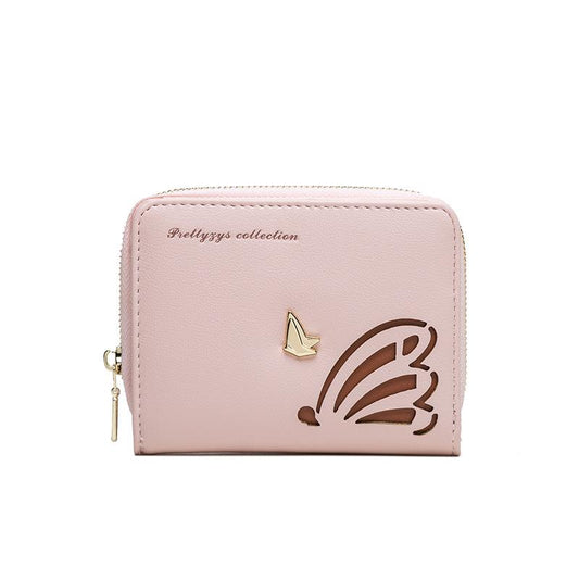 Hollow Butterfly Zipper Wallet