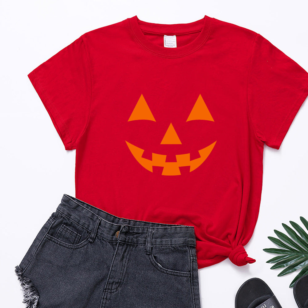Halloween Printed T-shirt 2-Piece Set A