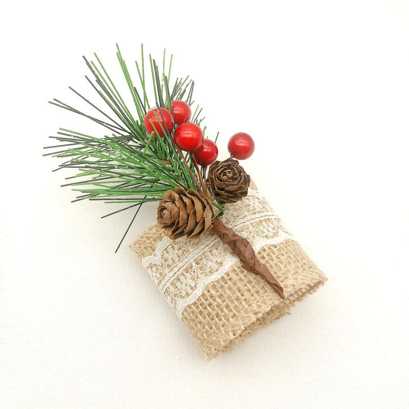 Christmas Pine Cone Napkin Ring 15Pcs