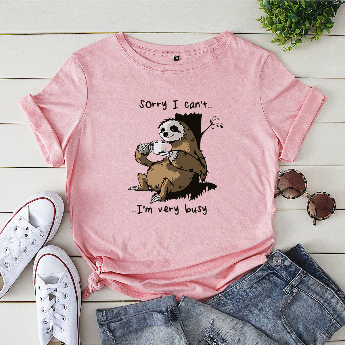 I'm Very Busy Round Neck T-shirt