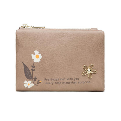 Fresh Floral Half-fold Wallet