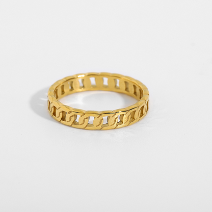 18K Gold Plated Plain Rings collection A