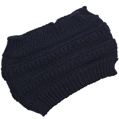 Empty Top Ponytail Knitted Hat