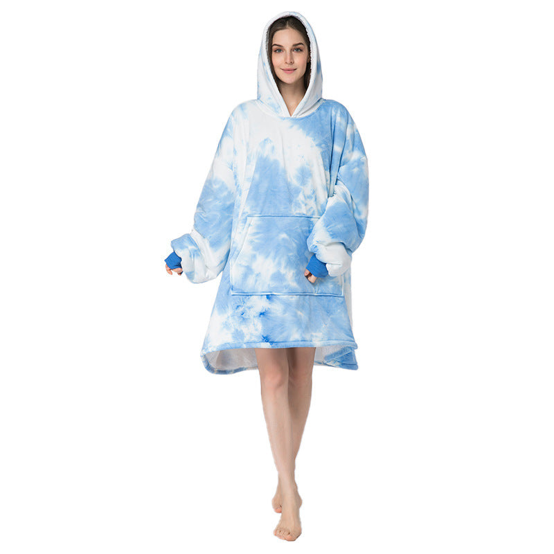 Soft Warm "Wearable Blanket" Coral Fleece Hoodie