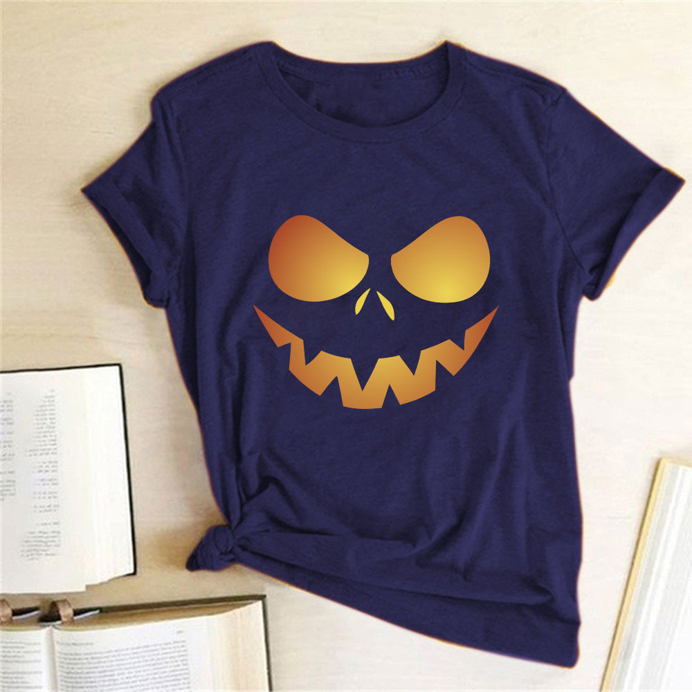 Halloween Printed T-shirt 2-Piece Set B