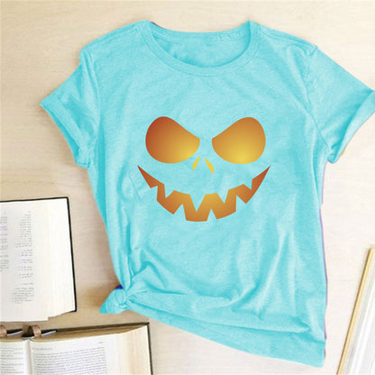 Halloween Printed T-shirt 2-Piece Set B