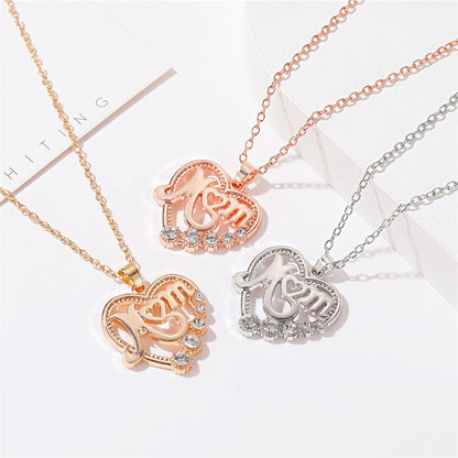 Mother's Day Heart-Shaped Diamond Necklace