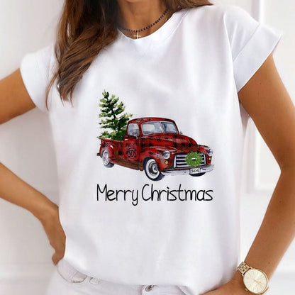 HAPPY 2021 Christmas Women White T-Shirt I