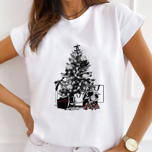 HAPPY 2021 Christmas Women White T-Shirt G