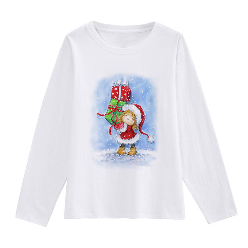 Hello Christmas Ladies White T-Shirt X